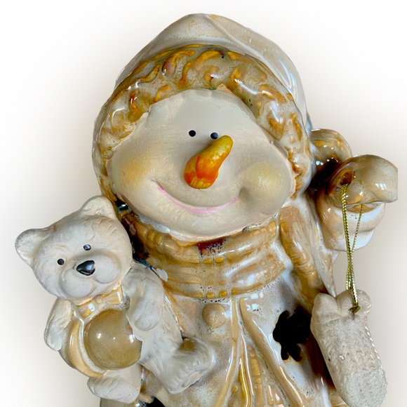 Vintage Snowman Tea Light - Picture 2 of 9